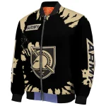 personalized army black knights burst splatter gold bomber jacket best selling