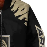 personalized army black knights burst splatter gold bomber jacket best selling