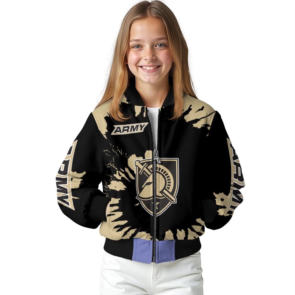 personalized army black knights burst splatter gold bomber jacket top rated personalized army black knights burst splatter gold bomber jacket top rated
