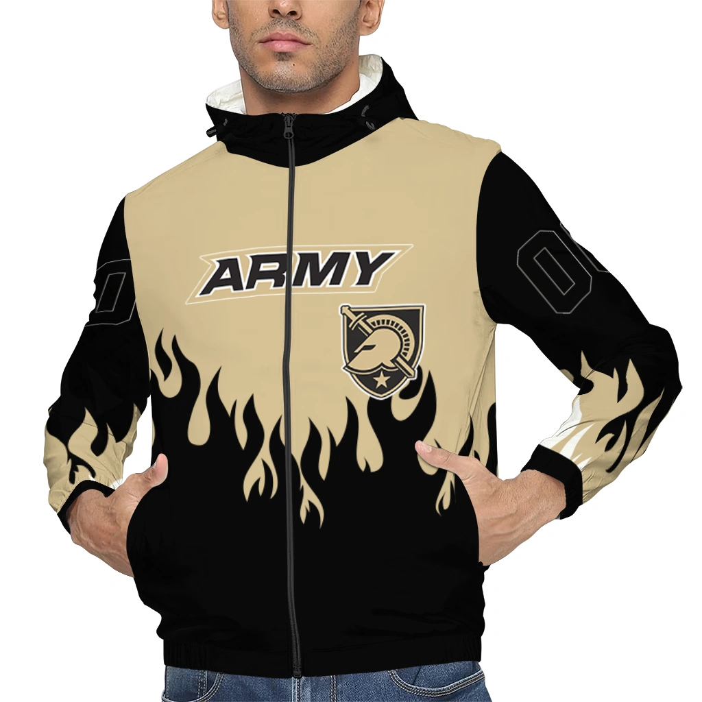 personalized army black knights flame trim gold black windbreaker jacket top rated personalized army black knights flame trim gold black windbreaker jacket top rated