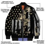 personalized army black knights star stripes gold black bomber jacket best selling