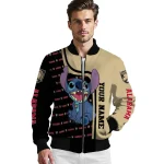 personalized army black knights stitch laughing gold bomber jacket best selling