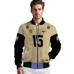 personalized army black knights team patch gold bomber jacket best selling