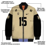 personalized army black knights team patch gold bomber jacket best selling