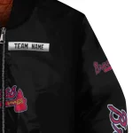 personalized atlanta braves american flag skull black bomber jacket best selling