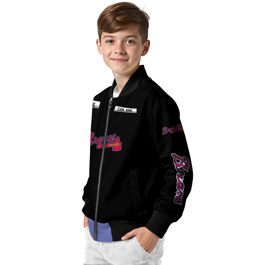 personalized atlanta braves american flag skull black bomber jacket trendy personalized atlanta braves american flag skull black bomber jacket trendy
