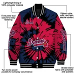 personalized atlanta braves burst splatter navy varsity jacket best selling