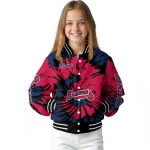 personalized atlanta braves burst splatter navy varsity jacket best selling