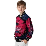 personalized atlanta braves burst splatter navy varsity jacket best selling