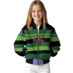 personalized atlanta braves clover green lines green black bomber jacket best selling