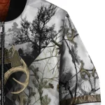 personalized atlanta braves deer skull camouflage white bomber jacket best selling