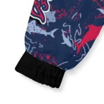 personalized atlanta braves shark art navy windbreaker jacket best selling