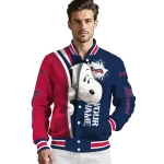 personalized atlanta braves snoopy head navy varsity jacket best selling