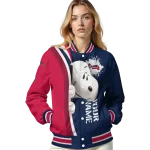 personalized atlanta braves snoopy head navy varsity jacket best selling