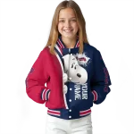 personalized atlanta braves snoopy head navy varsity jacket best selling
