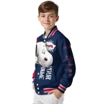 personalized atlanta braves snoopy head navy varsity jacket best selling
