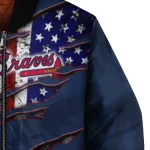 personalized atlanta braves us flag claws navy bomber jacket best selling