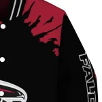 personalized atlanta falcons burst splatter red varsity jacket best selling