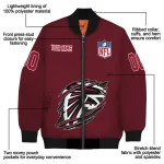 personalized atlanta falcons claw scar red bomber jacket best selling