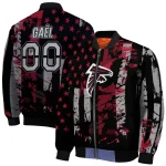 personalized atlanta falcons star stripes red black bomber jacket best selling