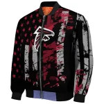 personalized atlanta falcons star stripes red black bomber jacket best selling