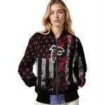 personalized atlanta falcons star stripes red black bomber jacket best selling