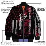 personalized atlanta falcons star stripes red black bomber jacket best selling