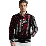 personalized atlanta falcons star stripes red black varsity jacket best selling