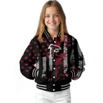 personalized atlanta falcons star stripes red black varsity jacket best selling