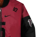 personalized atlanta falcons team patch red bomber jacket best selling