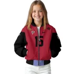 personalized atlanta falcons team patch red bomber jacket best selling