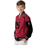 personalized atlanta falcons team patch red varsity jacket best selling