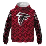 personalized atlanta falcons trellis mesh red windbreaker jacket best selling