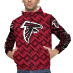 personalized atlanta falcons trellis mesh red windbreaker jacket best selling