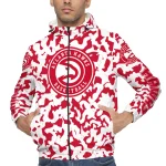 personalized atlanta hawks camouflage mashup red windbreaker jacket best selling
