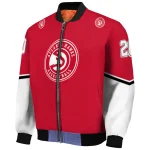 personalized atlanta hawks chevron style red bomber jacket best selling