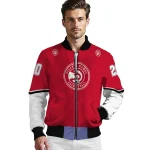 personalized atlanta hawks chevron style red bomber jacket best selling