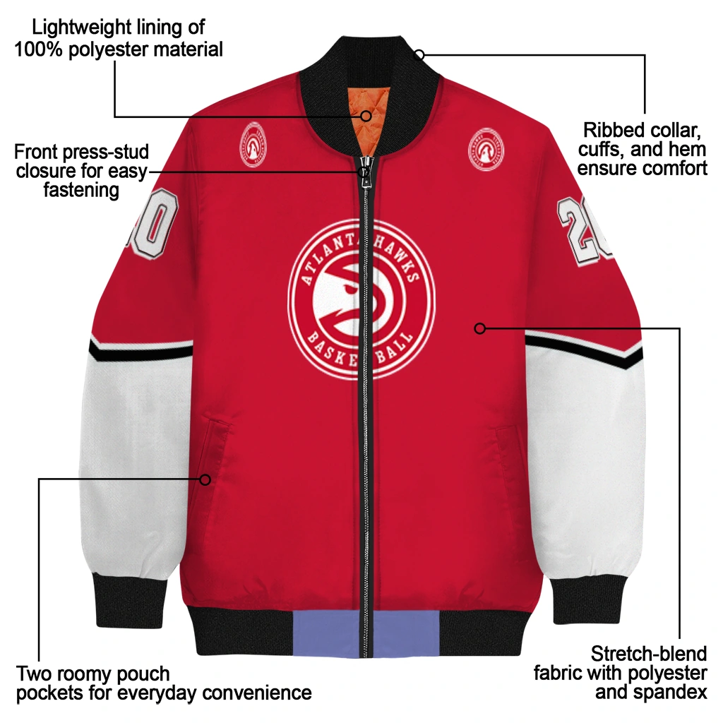 personalized atlanta hawks chevron style red bomber jacket new arrival personalized atlanta hawks chevron style red bomber jacket new arrival