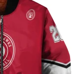 personalized atlanta hawks chevron style red bomber jacket best selling