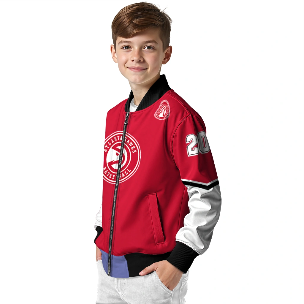 personalized atlanta hawks chevron style red bomber jacket trendy personalized atlanta hawks chevron style red bomber jacket trendy
