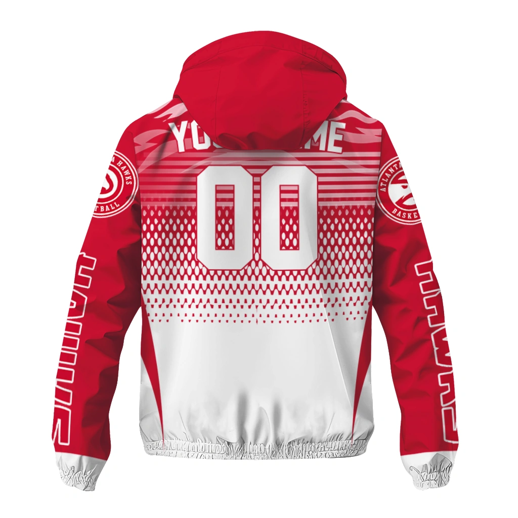 personalized atlanta hawks pattern layers red windbreaker jacket fashion forward personalized atlanta hawks pattern layers red windbreaker jacket fashion forward