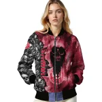 personalized atlanta hawks skull cluster red bomber jacket best selling