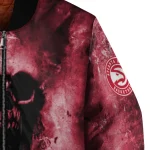 personalized atlanta hawks skull cluster red bomber jacket best selling