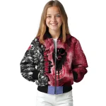 personalized atlanta hawks skull cluster red bomber jacket best selling