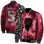 personalized atlanta hawks skull cluster red varsity jacket best selling