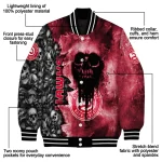 personalized atlanta hawks skull cluster red varsity jacket best selling