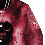 personalized atlanta hawks skull cluster red varsity jacket best selling