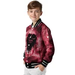 personalized atlanta hawks skull cluster red varsity jacket best selling