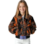 personalized baltimore orioles antlers motif orange black bomber jacket best selling