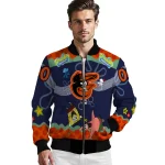 personalized baltimore orioles spongebob playtime orange blue bomber jacket best selling